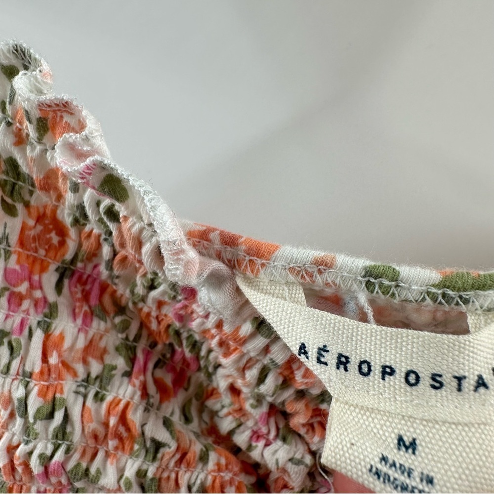 Aeropostale Smocked Cropped Tank Top 3-Pack – Adjustable Front Tie - Picture 4 of 12